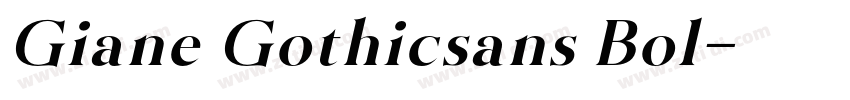 Giane Gothicsans Bol字体转换